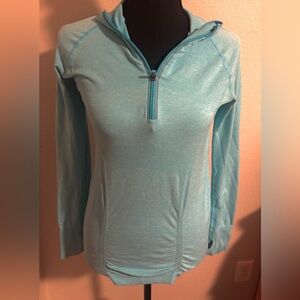 Athleta Sky Blue Quarter-Zip Hoodie
